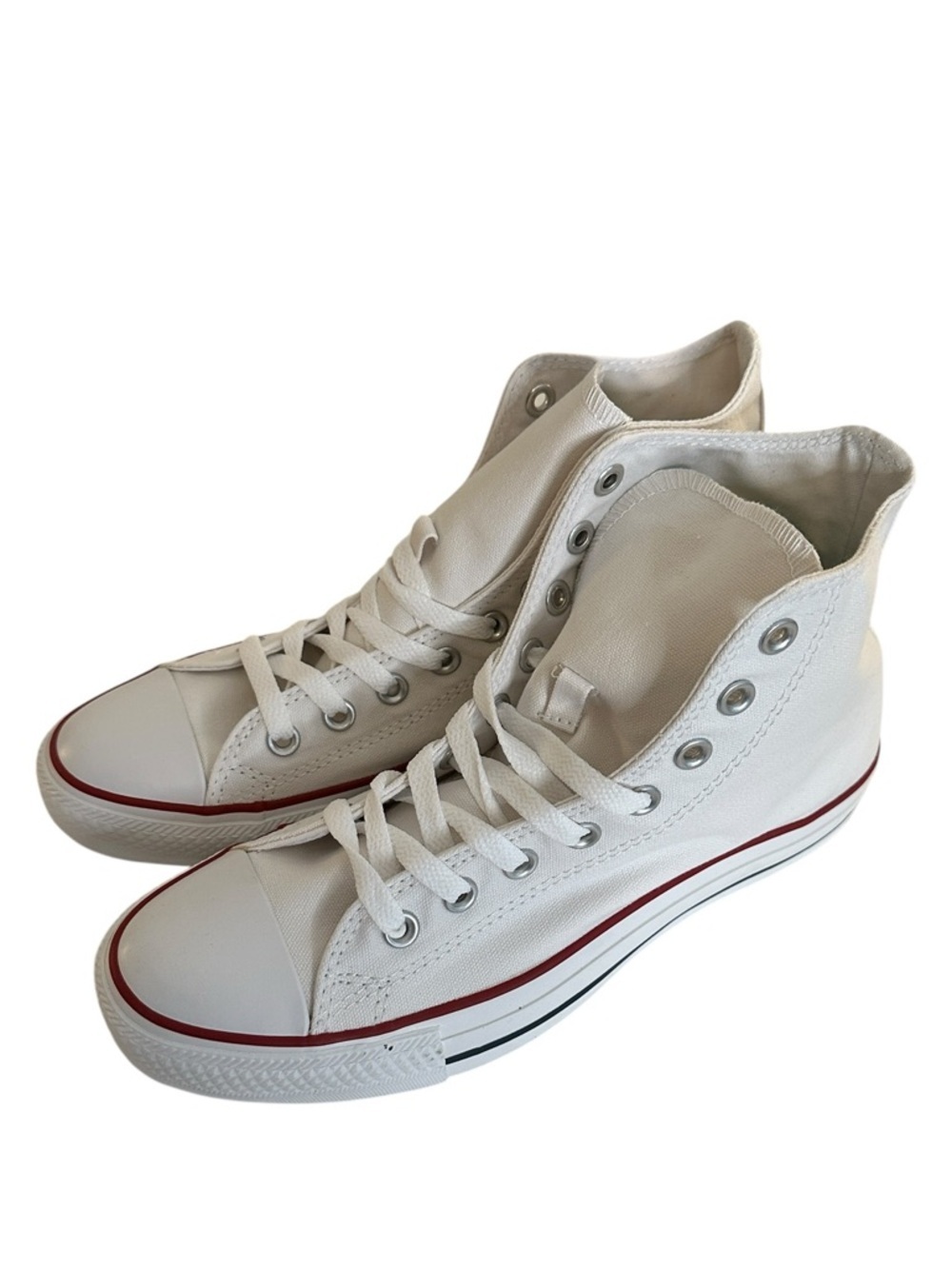 Converse Mens Sz‎ 7.5 Womens 9.5 Chuck Taylor All Star Hi Optical White Sneakers